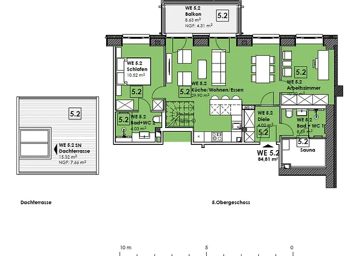 Prora - Komfortables Duenen Mit Dachterrasse Und Meerblick - Malanya Dachterrasse * Binz